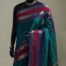 Green - Kanchipuram Buti Cotton Saree with Border 35