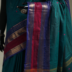 Green - Kanchipuram Buti Cotton Saree with Border 35