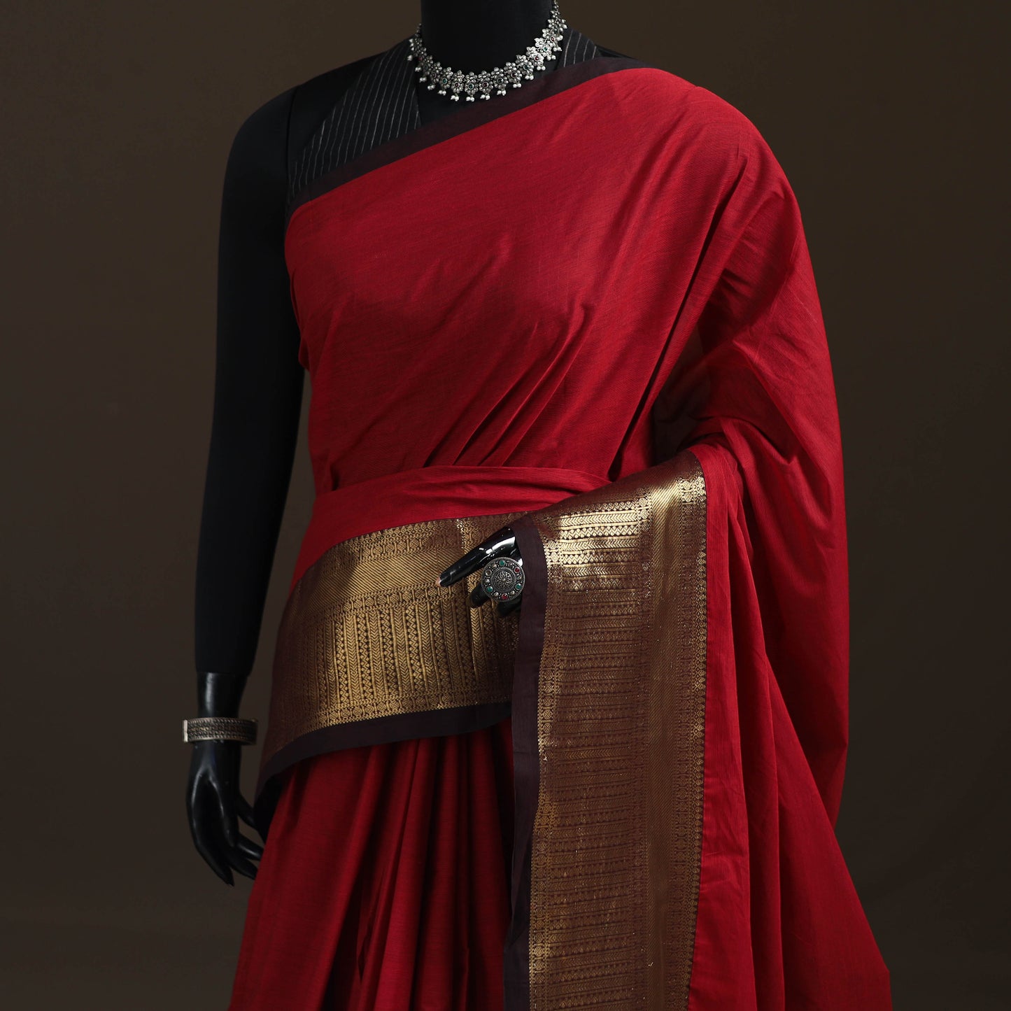 Chettinad Woven Cotton Saree with Border 14
