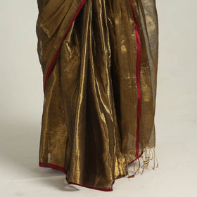 Buy Brown Bengal Fine Tissue Zari Saree Online at iTokri.com