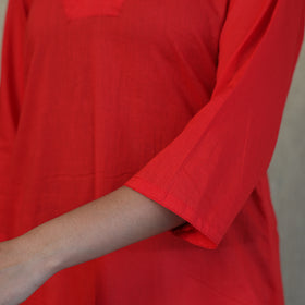 Buy Mulmalai Cotton Plain Dyed Straight Kurta Online at iTokri.com