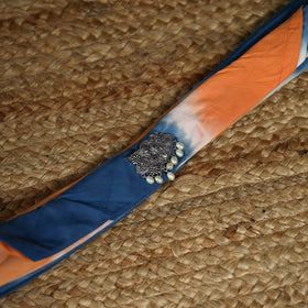 Shibori Tie-Dye Cotton Brooch Scarf 20