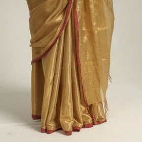 Yellow Bengal Fine Tissue Zari Saree Online at iTokri.com