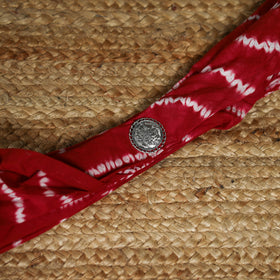 Shibori Tie-Dye Cotton Brooch Scarf 23