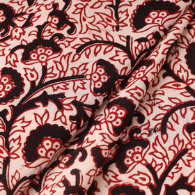 Red Bagh Hand Block Print Natural Dyed Cotton Fabric