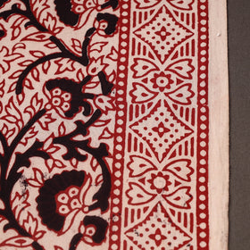 Red Bagh Hand Block Print Natural Dyed Cotton Fabric