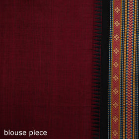 Pink - Chettinad Woven Cotton Saree with Border 05