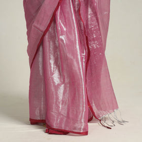 Buy Pink Bengal Fine Tissue Zari Saree Online at iTokri.com