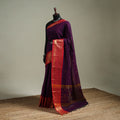 Purple - Kanchipuram Buti Cotton Saree with Border 43