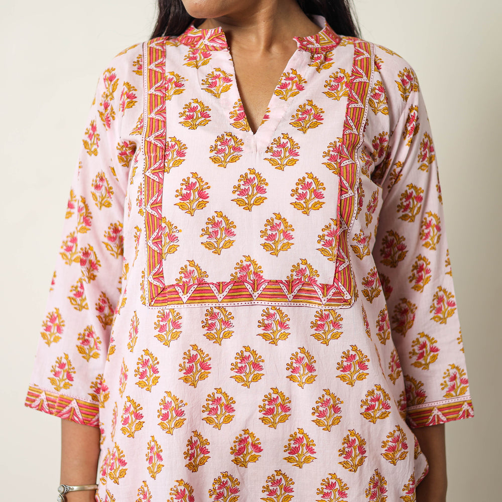 Sanganeri Kurta with Palazzo & Dupatta Set