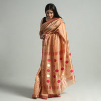 Brown - Traditional Maheshwari Silk Handloom Zari Work Saree 64