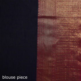 Blue - Chettinad Woven Cotton Saree with Border 08