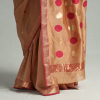 Brown - Traditional Maheshwari Silk Handloom Zari Work Saree 64