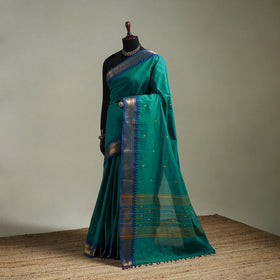 Green - Kanchipuram Buti Cotton Saree with Border 45