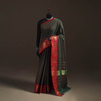 Chettinad Woven Cotton Saree with Border 11