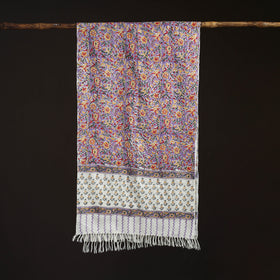 Sanganeri Hand Block Print Pure Merino Wool Handwoven Stole 09