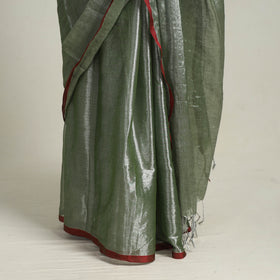 Buy Green Bengal Fine Tissue Zari Saree Online at iTokri.com