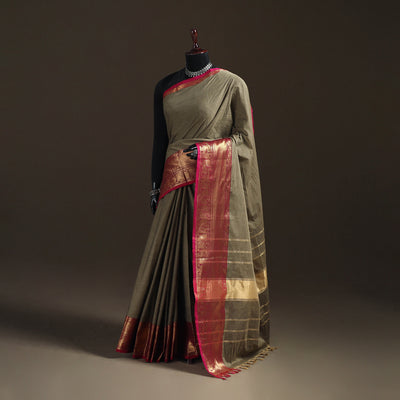 Chettinad Woven Cotton Saree with Border 12