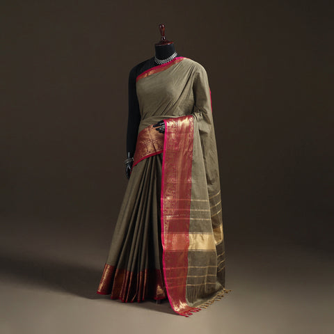 Chettinad Woven Cotton Saree with Border 12