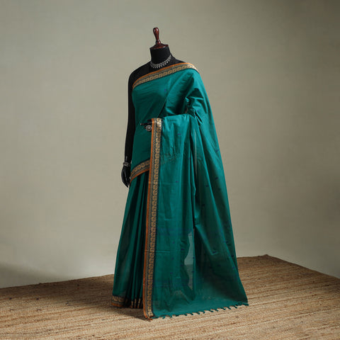 Green - Kanchipuram Buti Cotton Saree with Border 48