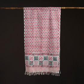 Sanganeri Hand Block Print Pure Merino Wool Handwoven Stole 18