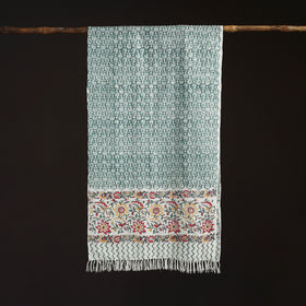 Sanganeri Hand Block Print Pure Merino Wool Handwoven Stole 19