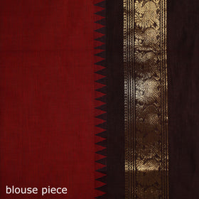 Red - Chettinad Woven Cotton Saree with Border 13