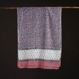 Sanganeri Hand Block Print Pure Merino Wool Stole 25