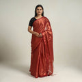 Maroon Bengal Fine Tissue Zari Saree Online at iTokri.com