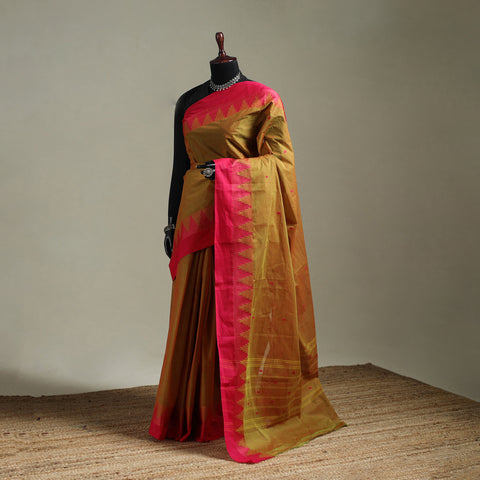 Yellow - Kanchipuram Buti Cotton Saree with Border 50
