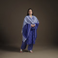 Jacquard Woven Cotton Straight Kurta with Palazzo & Dupatta Suit Set for Women 12