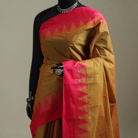 Yellow - Kanchipuram Buti Cotton Saree with Border 50