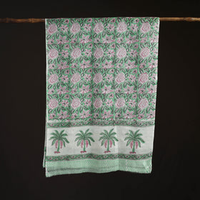 Sanganeri Hand Block Print Pure Merino Wool Stole 30