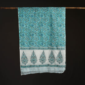 Sanganeri Hand Block Print Pure Merino Wool Stole 32