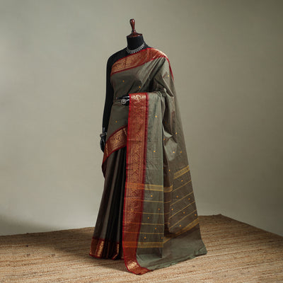Green - Kanchipuram Buti Cotton Saree with Border 51