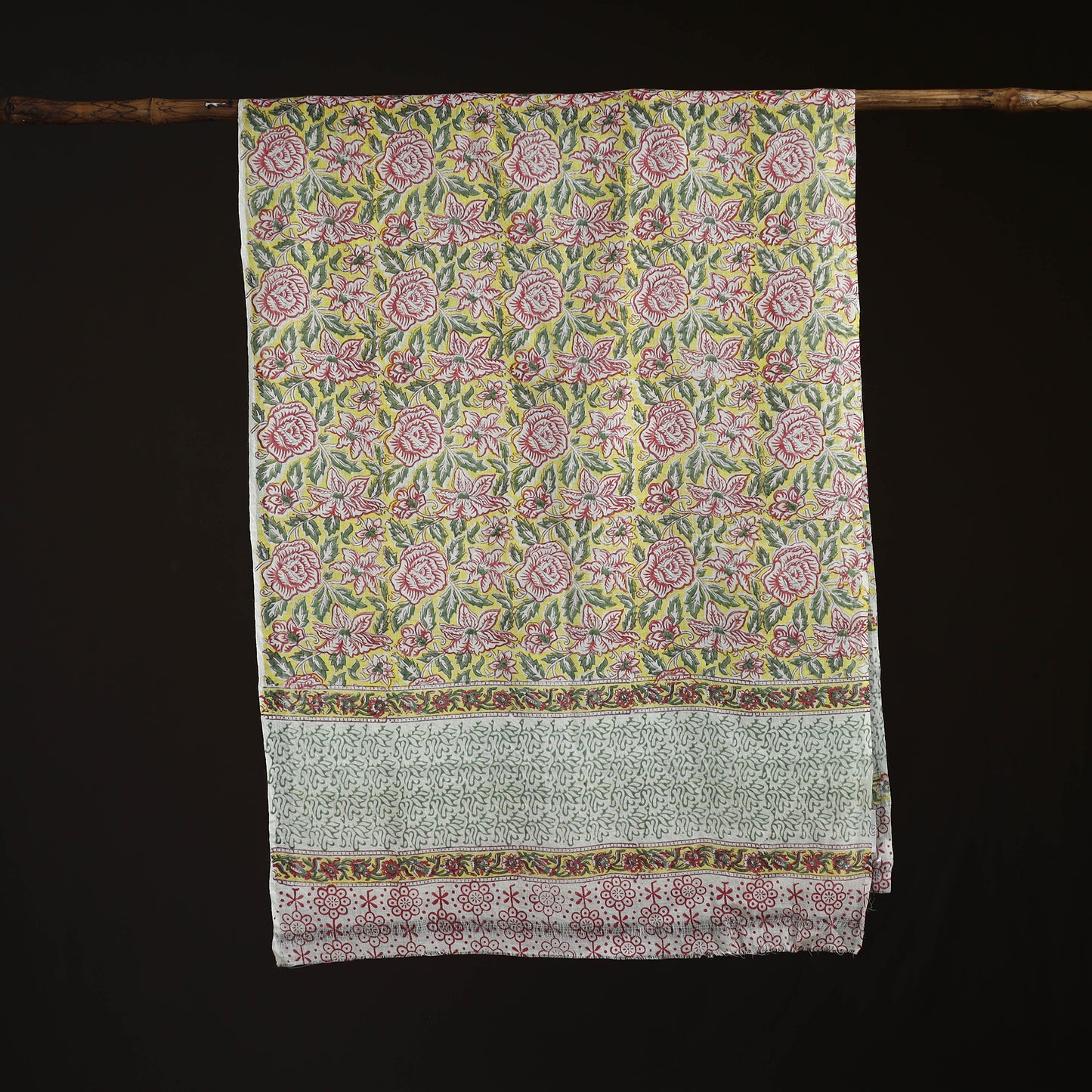 Sanganeri Hand Block Print Pure Merino Wool Stole 33