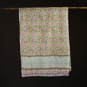 Sanganeri Hand Block Print Pure Merino Wool Stole 33
