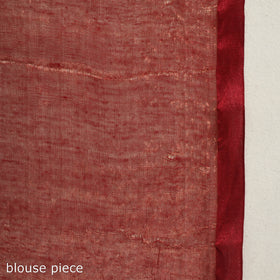 Maroon Bengal Fine Tissue Zari Saree Online at iTokri.com