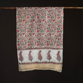 Sanganeri Hand Block Print Pure Merino Wool Stole 35