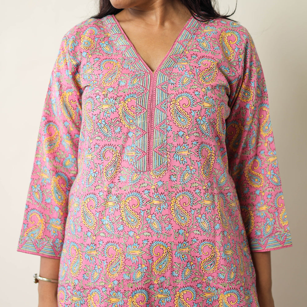 Sanganeri Kurta with Palazzo & Dupatta Set