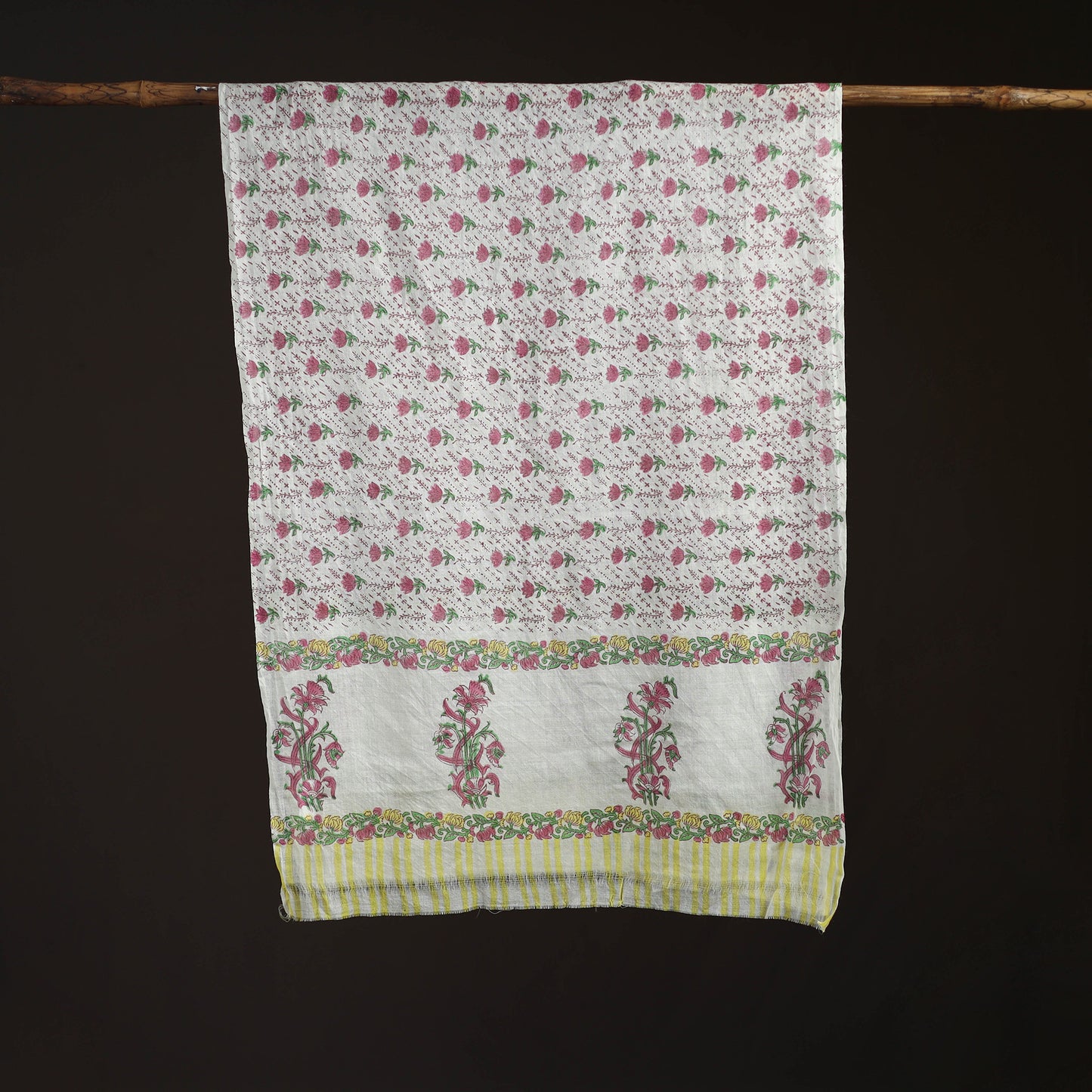 Sanganeri Hand Block Print Pure Merino Wool Stole 38