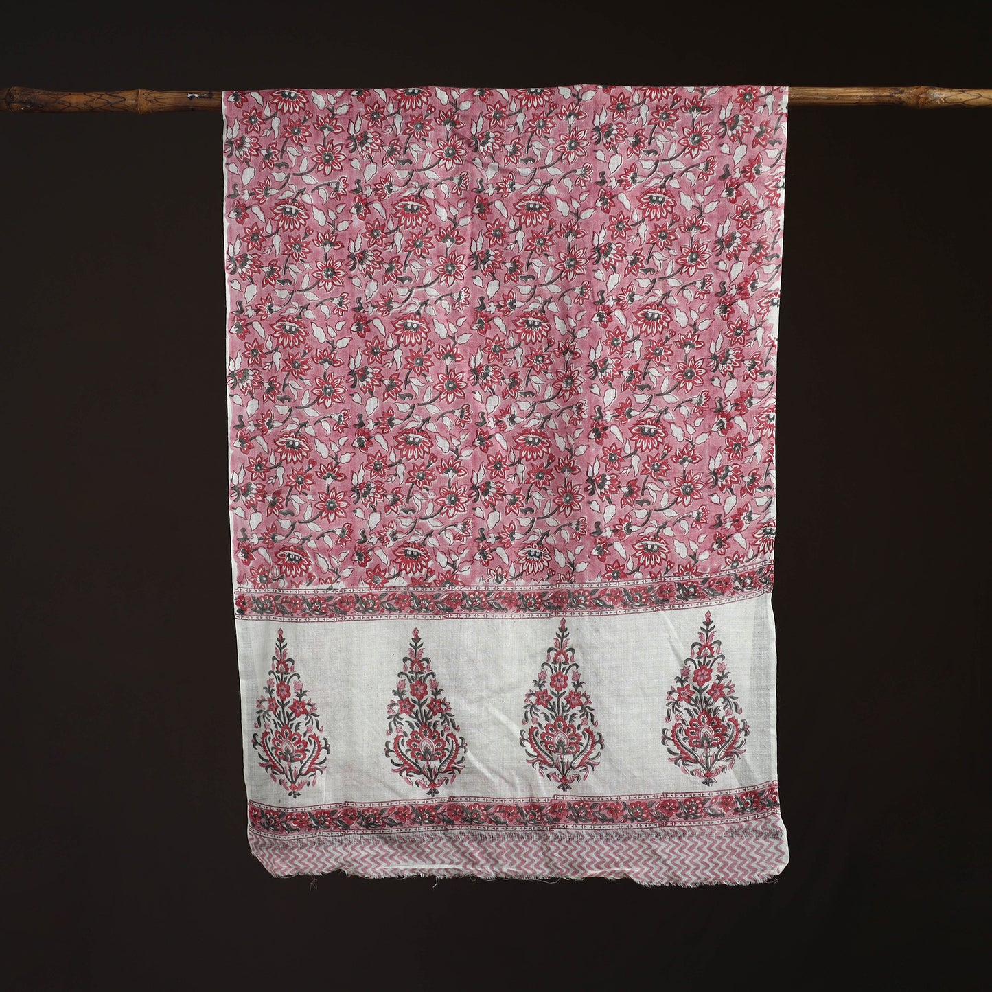 Sanganeri Hand Block Print Pure Merino Wool Stole 39
