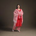 Jacquard Woven Cotton Straight Kurta with Palazzo & Dupatta Suit Set for Women 04