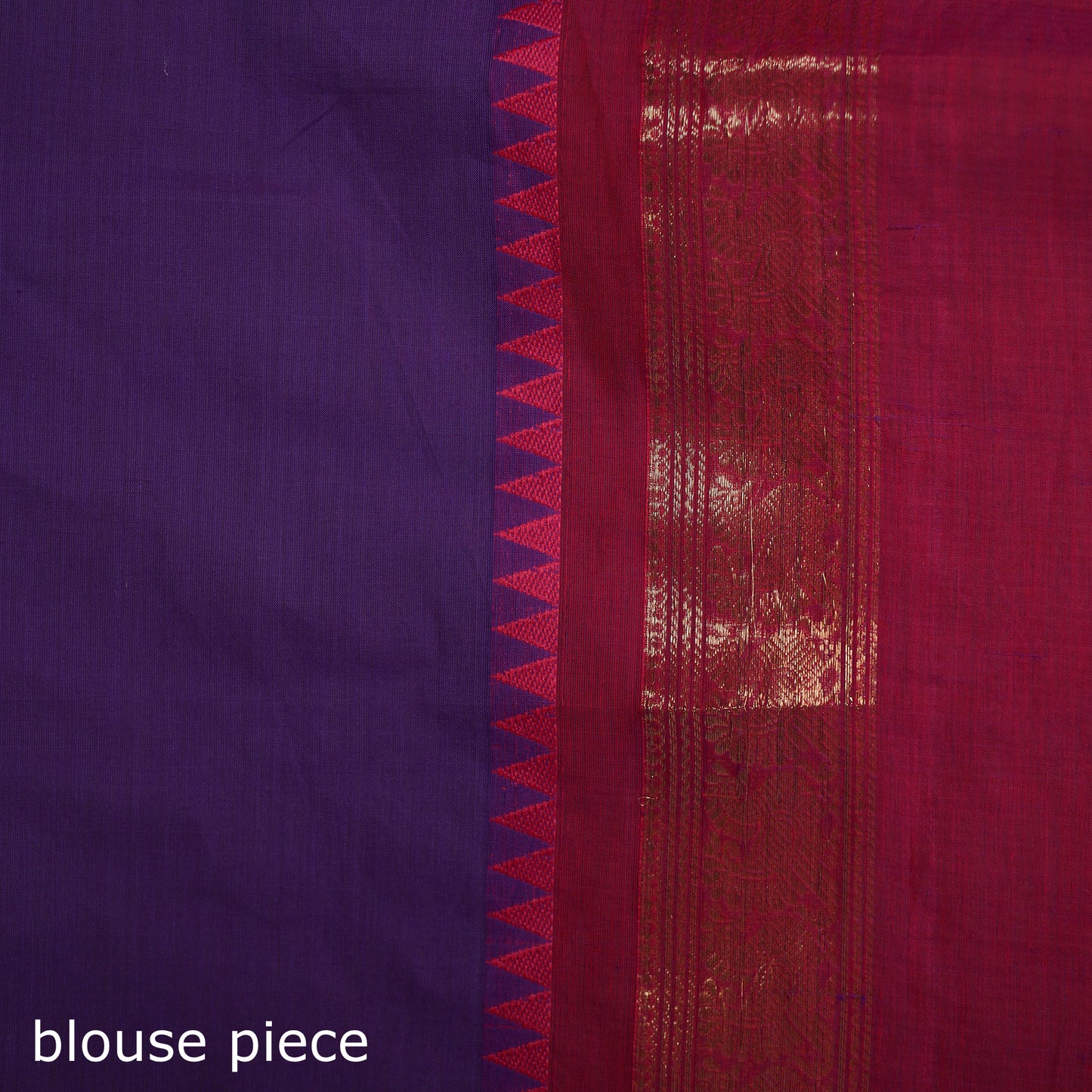 Purple - Chettinad Woven Cotton Saree with Border 19