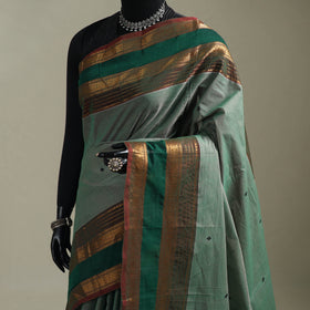 Green - Kanchipuram Buti Cotton Saree with Border 53