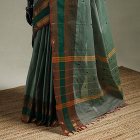 Green - Kanchipuram Buti Cotton Saree with Border 53