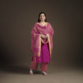 Jacquard Woven Cotton Straight Kurta with Palazzo & Dupatta Suit Set for Women 01