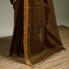 Brown - Kanchipuram Buti Cotton Saree with Border 54