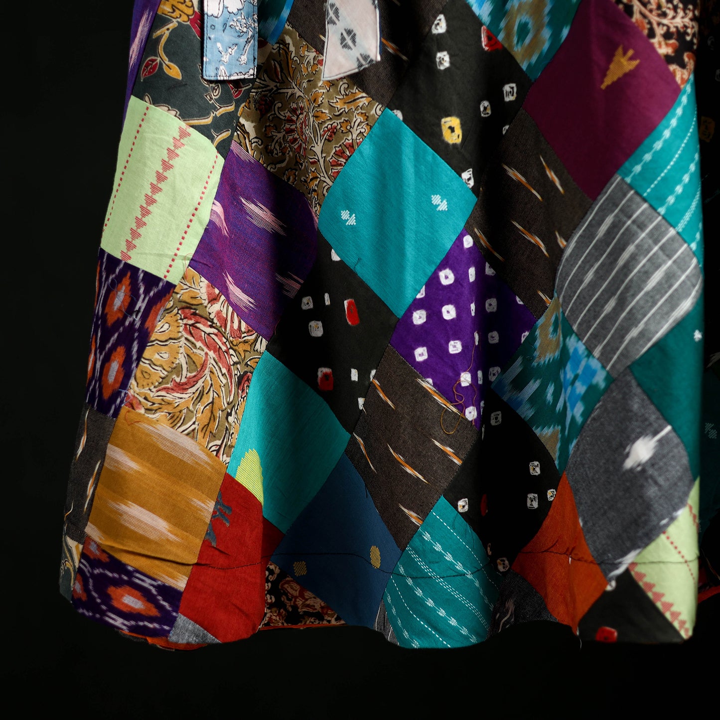 Tukdi Kaam Patchwork Cotton Wrap Around Skirt 01