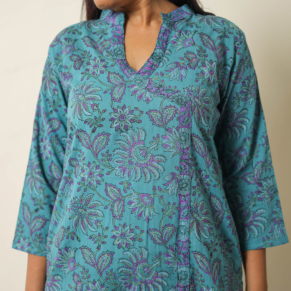 Sanganeri Kurta with Palazzo & Dupatta Set